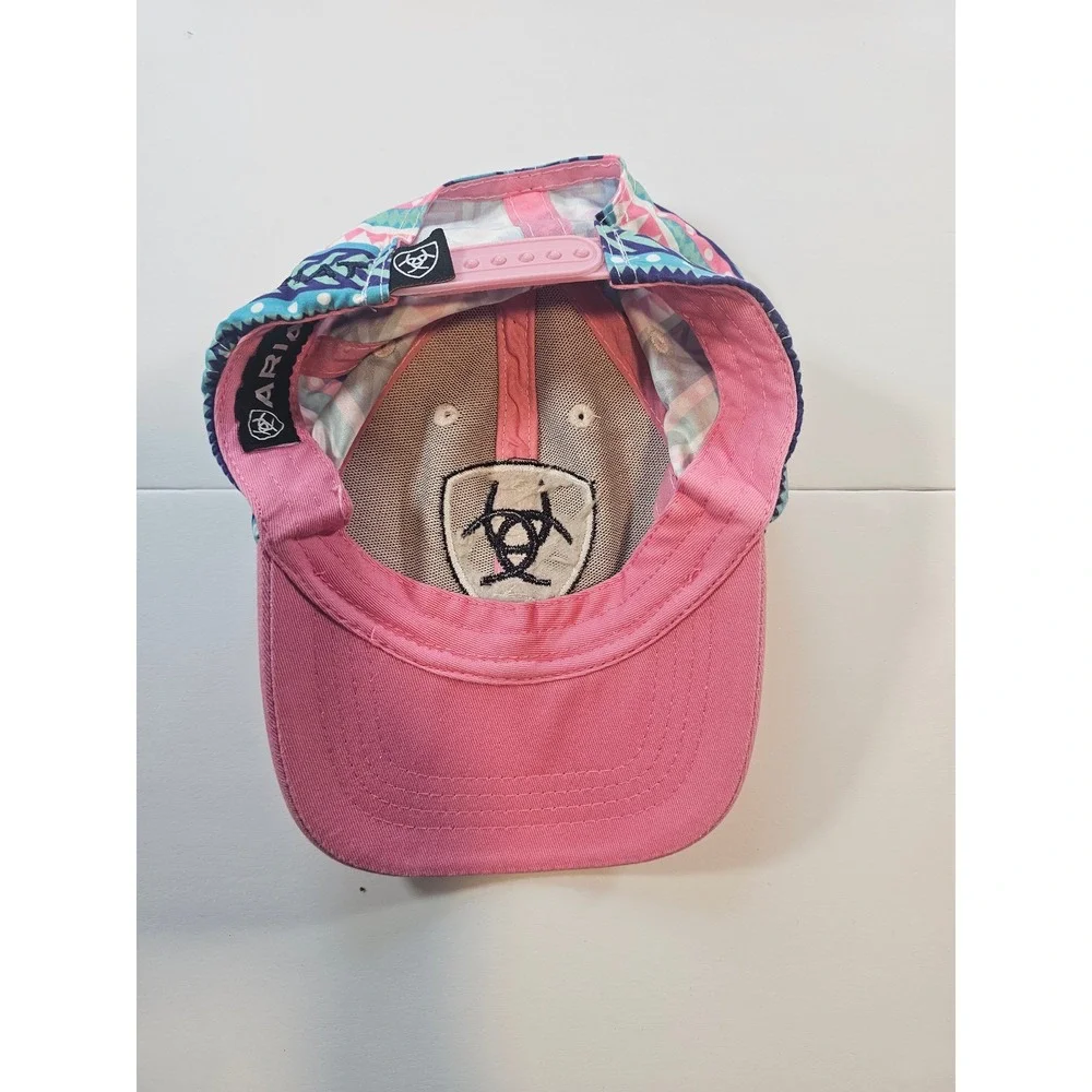 Ariat Baseball Cap Youth OSFM Pink Southwestern Geometric Snapback Hat